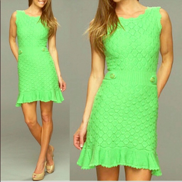 Lilly Pulitzer Dresses & Skirts - Lily Pulitzer Kelly Green Villa Sweater Dress M